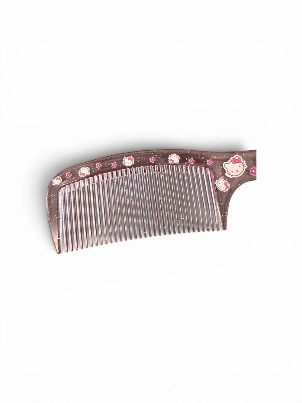 Hello Kitty Pink and Brown Kids Hair Comb with Cute Character Handle